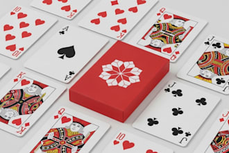 design playing card game poker card deck card box mockup as card game artist