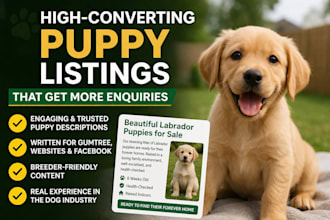 write high converting puppy sales pages for dog breeders