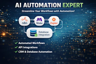 build custom ai agents and business automations using n8n make and zapier
