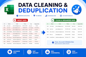 clean, deduplicate and organize your excel or google sheets data