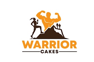 design professional greatest warrior cakes logo