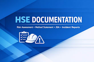 prepare hse safety documents and risk assessment
