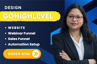 design gohighlevel sales funnel, ghl landing page, ghl website or clickfunnels