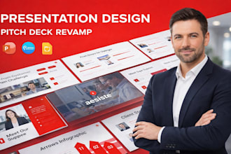 redesign powerpoint presentation and revamp pitch deck slides