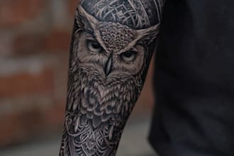 create a tattoo design of tattoo sleeve