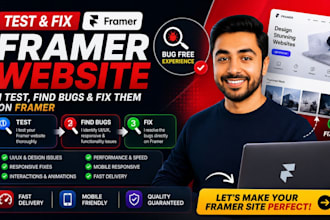 test, find bugs and fix your framer website professionally
