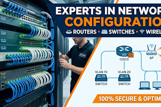 configure routers, switches, and wireless networks for isp  and telecom