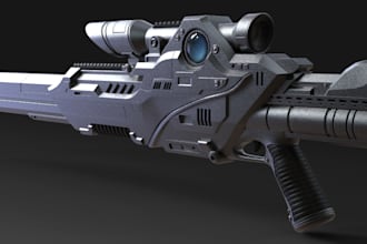 create aaa game ready hard surface 3d models with clean topology