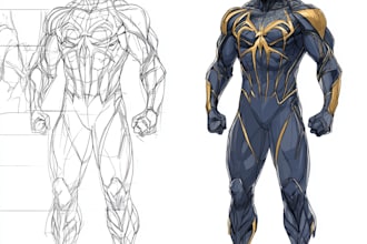 make super hero character design