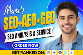 optimize your website monthly for GEO SEO aeo local powerful backlink building