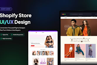 design a high converting shopify store UI UX in figma