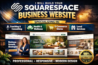 build squarespace website development, redesign squarespace business website