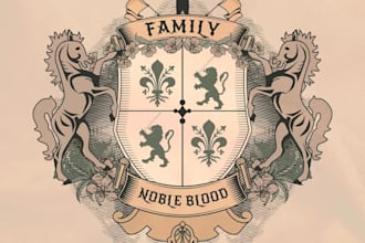 design a custom coat of arms, family crest, and heraldry logo