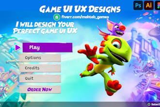 design stunning game ui ux for pc and mobile game ui design