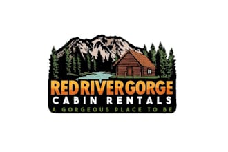 design cabin rental company river gorge logo