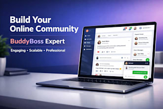 do fully functional community website development with buddyboss