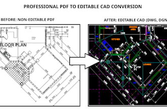 convert PDF to editable microstation or autocad cad drawings