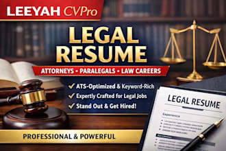professional legal resume writer, ats optimized attorney, paralegal CV