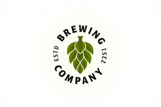 design awesome brewing logo with express delivery