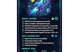 do fastapi development for you