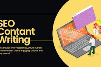 do SEO article writing, blog post writing, and website content writing