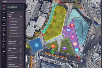 design flythrough, town planning, festival maps, campground project
