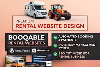 build booqable website for rental business with automate booking and payment SEO