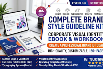 design brand style guideline kit corporate visual identity ebook workbook pdf