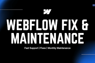 fix webflow website bugs, cms issues, and customize your webflow site