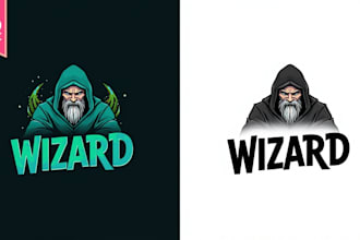 make an amazing wizard logo with express delivery