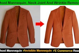 ghost mannequin, neck joint, clothing wrinkle removal