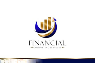 design a modern financial logo for fintech, crypto, banking, and business brand