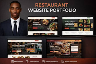 build restaurant catering meal prep food truck online ordering delivery website