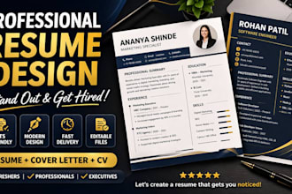 design a professional resume and CV for jobs