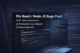 build or fix node js rest API backend and database issue