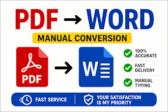 convert PDF to word manually