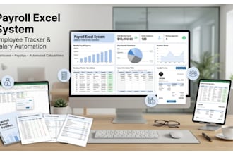 create payroll excel sheet, employee tracker, salary, dashboard system, payslips