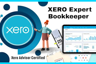 set up, clean up, and manage your bookkeeping in xero or quickbooks