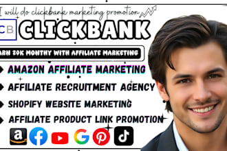 promote clickbank, shopify marketing, amazon affiliate marketing, sales funnel