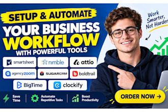 smartsheet nimble attio agencyzoom sugar boldtrail bigtime clockify automation