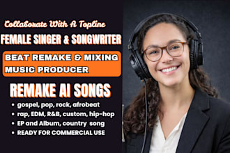 recreate beat or remake ai song gospel country and demo song for commercial use
