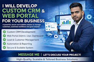 develop custom CRM or web portal for your business