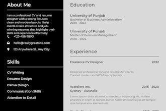 design modern CV and resume templates