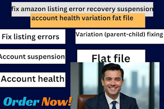 fix amazon listing error recovery suspension account health variation flat file