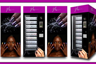 design a premium vending machine wrap for your business