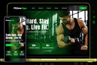 do modern gym website design
