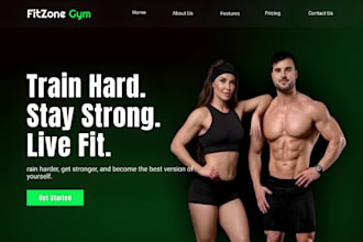 do modern gym website design