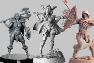 3d sculpting character stl 3d toy model miniature figure 3d printing