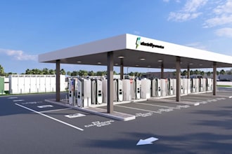 render parking lot,ev charging hub,station layout,lounge,plaza design,storemodel