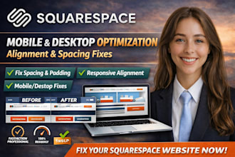 do squarespace font, padding, margin design error fixings, theme customization